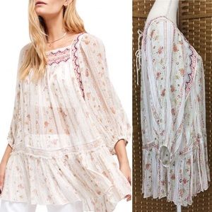 Free People Dance Magic Tunic Ivory Combo XS NWT